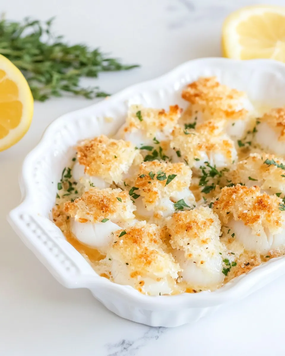 Delicious Baked Scallops with Ritz Crackers image