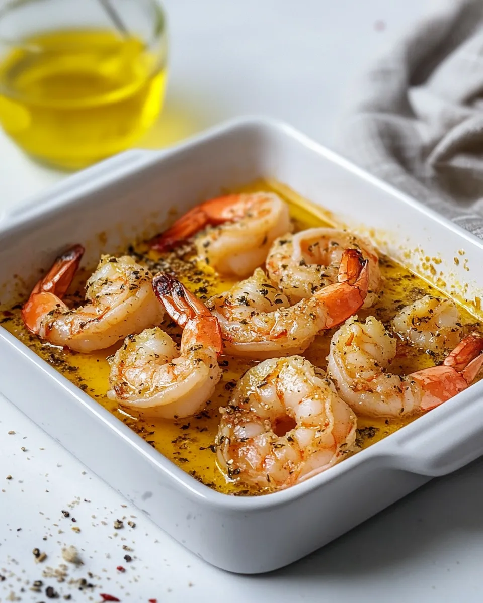 Delicious Baked Shrimp shot