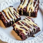 Homemade Banana Bread Brownies with Vanilla Caramel Glaze photo