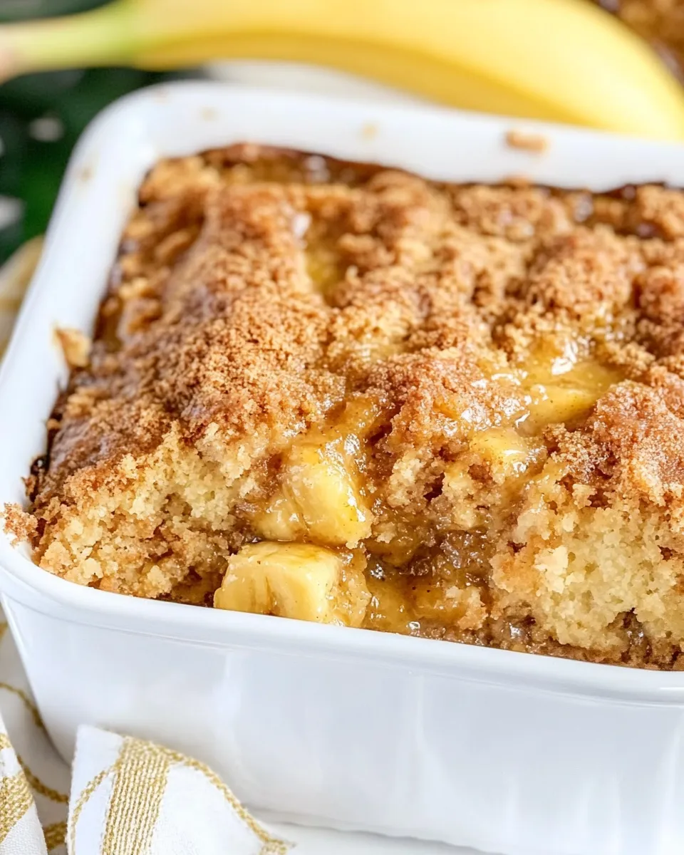 Homemade Banana Bread Dump Cake photo