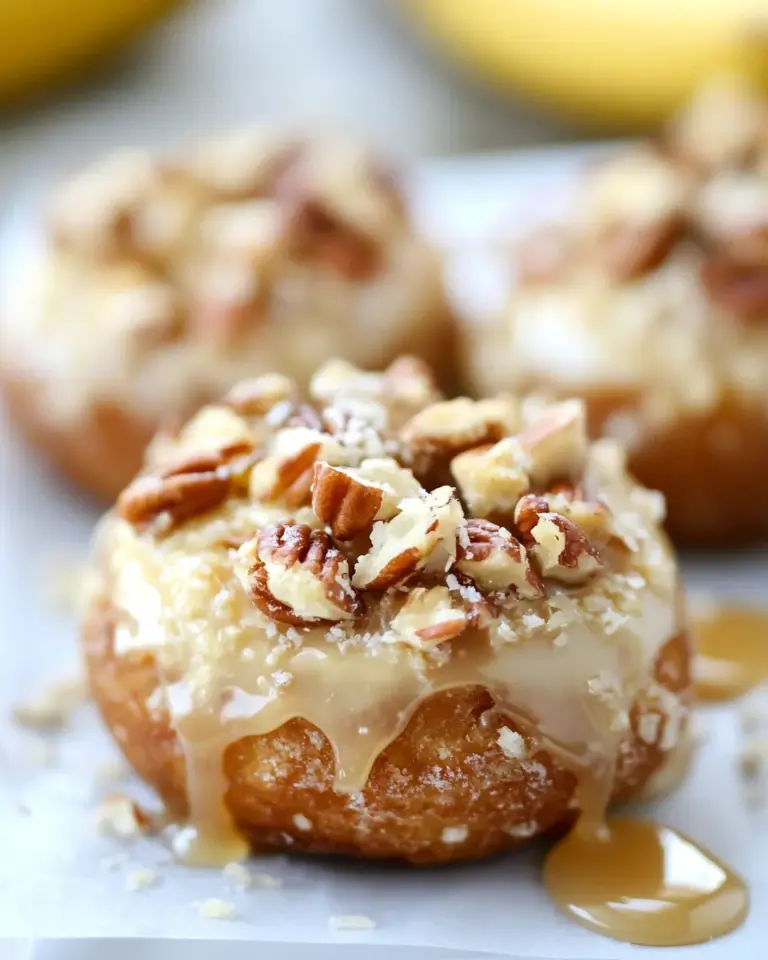 Homemade Banana Caramel Pecan Doughnuts (gourdoughs copycat) photo
