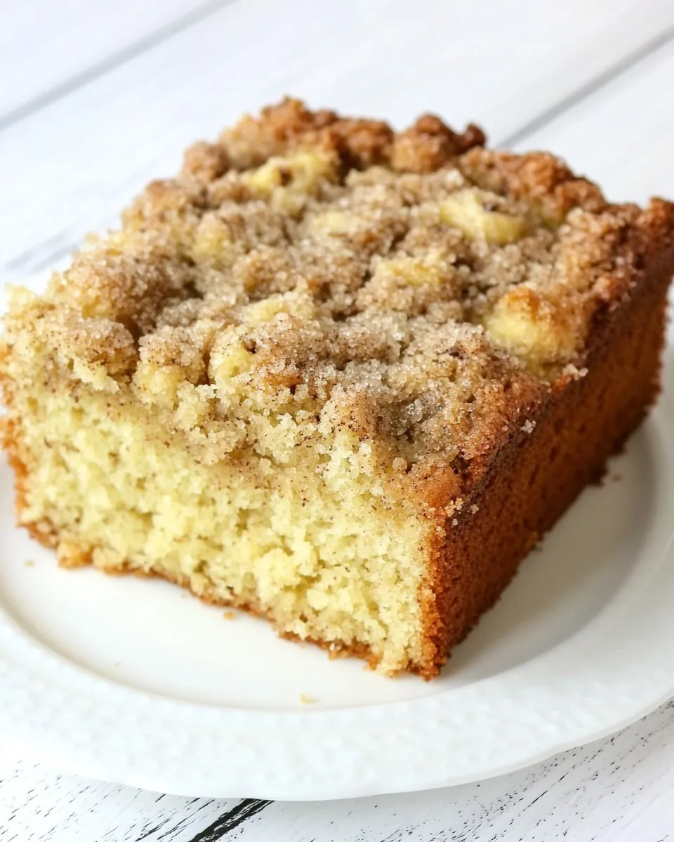 Delicious Banana Coffee Cake with Streusel Topping shot