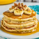 Homemade Banana Pecan Pancakes photo
