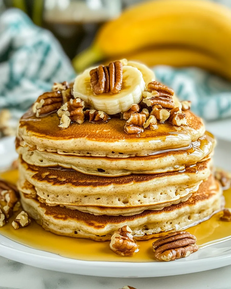 Easy Banana Pecan Pancakes recipe photo