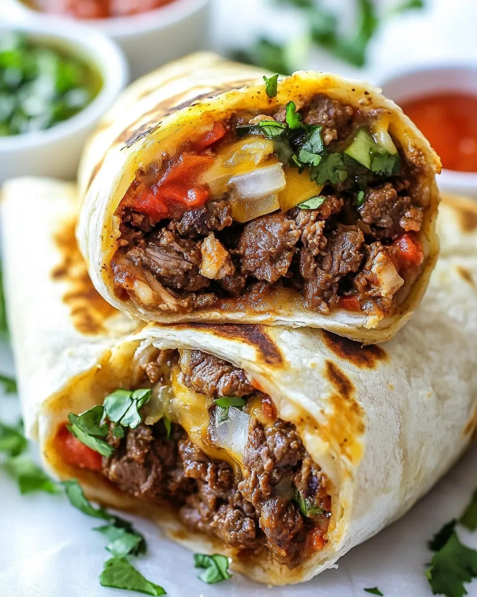 Easy Beef Burrito Recipe shot