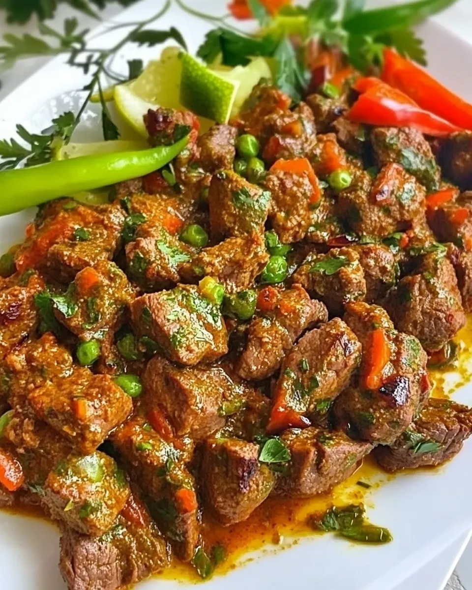 Easy Beef Mishkaki food shot