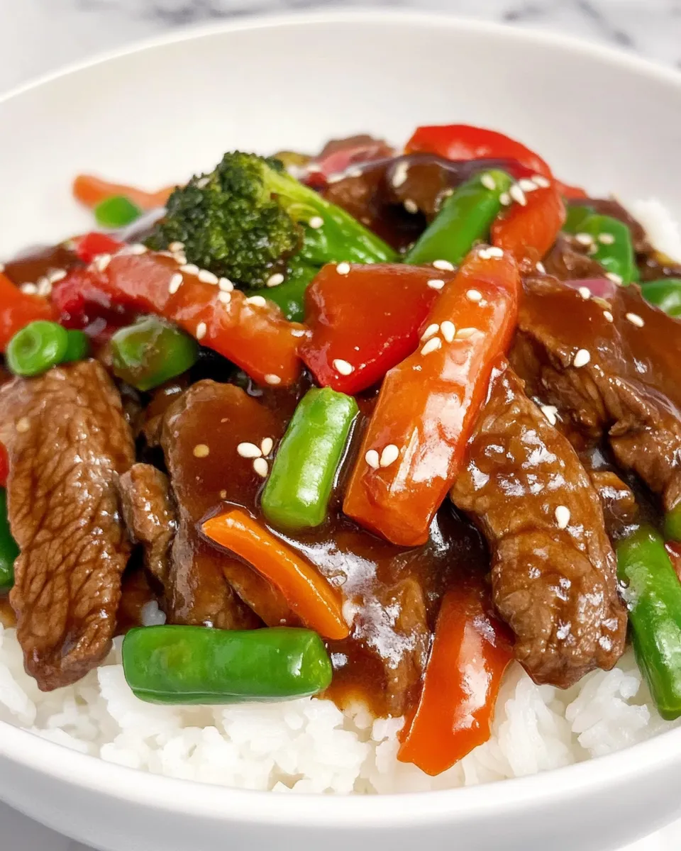 Delicious Beef Stir Fry shot