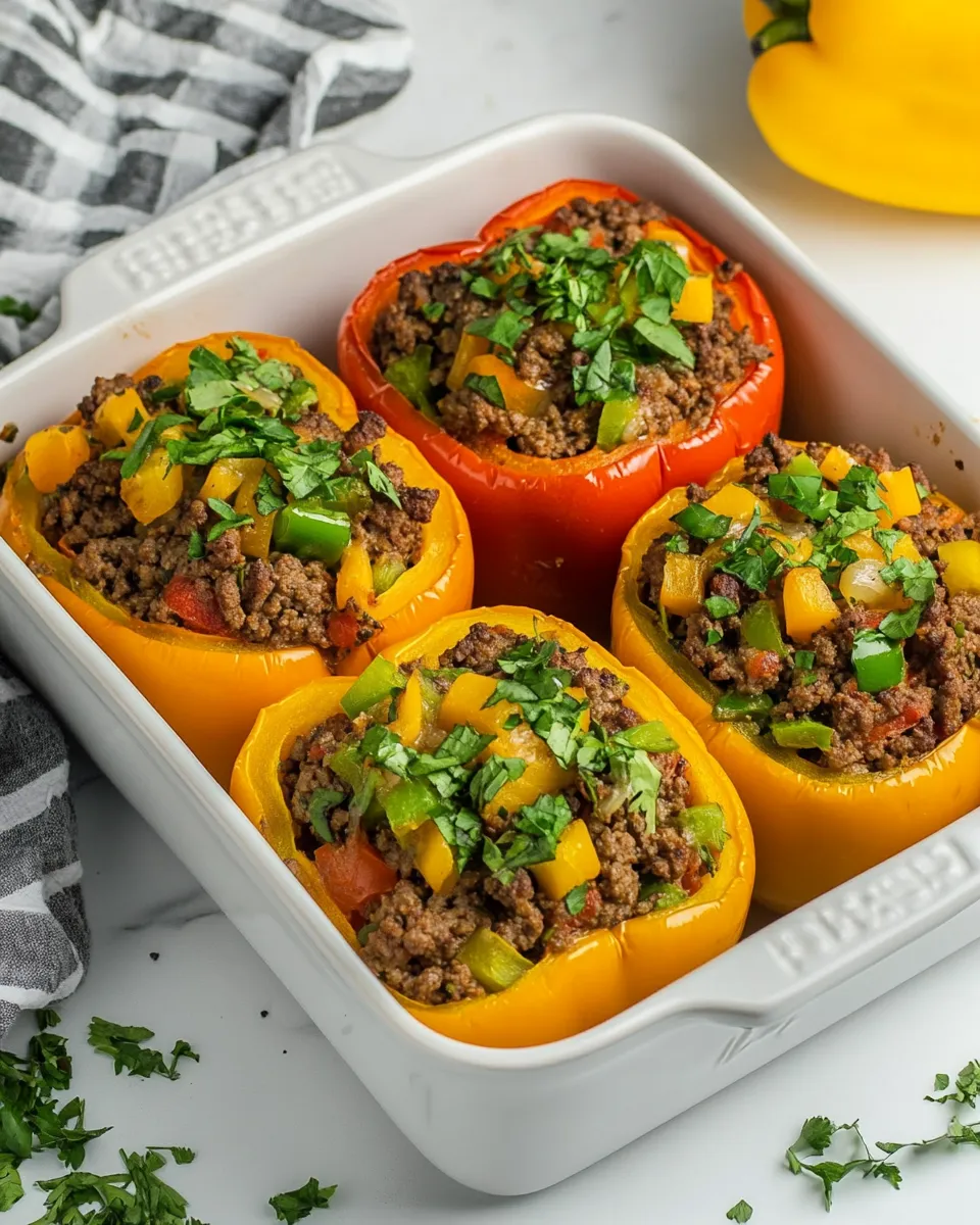 Easy Beef Stuffed Peppers recipe photo