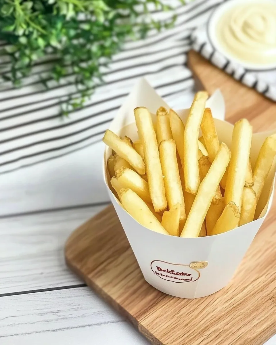 Classic Belgian French Fries with Mayonnaise image