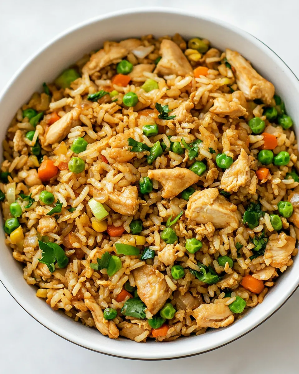 Delicious Better than Takeout Chicken Fried Rice shot