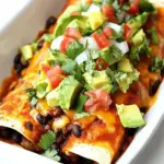 Easy Black Bean Avocado Enchiladas photo