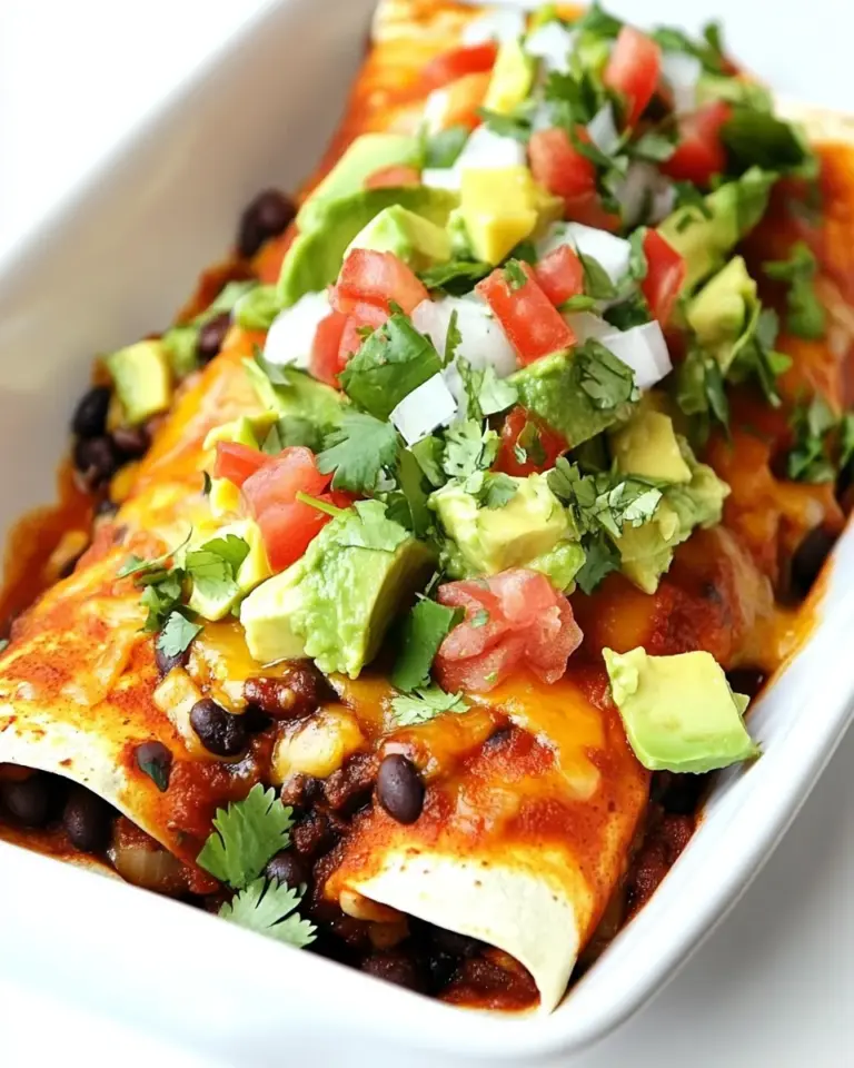 Easy Black Bean Avocado Enchiladas photo