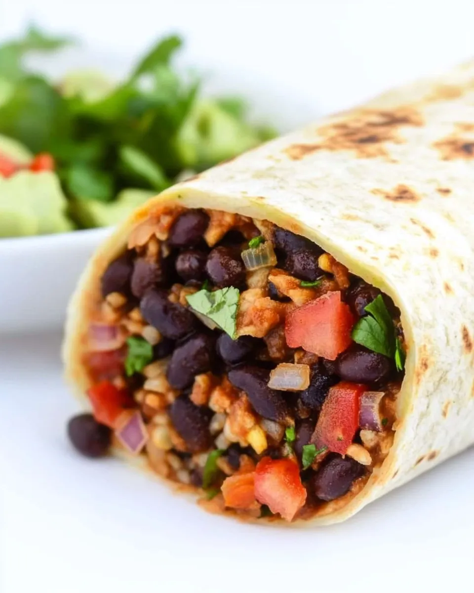 Delicious Black Bean Burrito (Vegan!) image