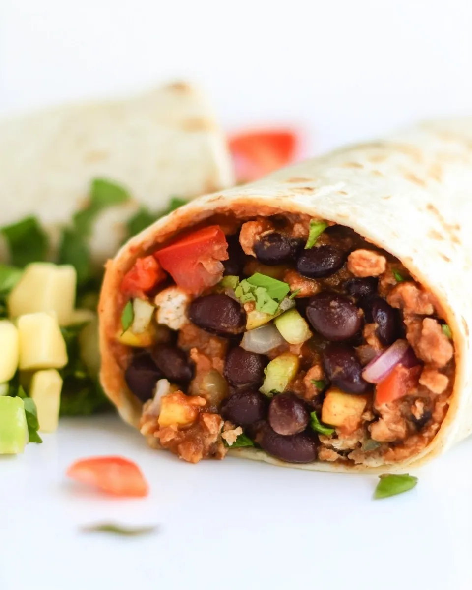 Quick Black Bean Burrito (Vegan!) recipe photo