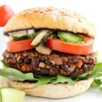 Homemade Black Bean Mushroom Burger (Vegan!) photo