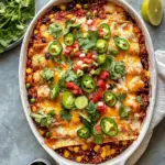 Homemade Black Bean Quinoa Enchilada Bake photo