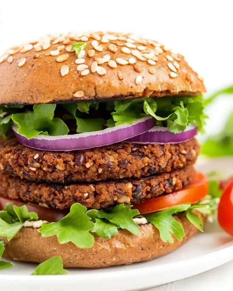 Homemade Black Bean Walnut Burger (Vegan, Oil-Free!) recipe photo