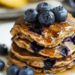 Easy Blueberry Almond Protein Pancakes photo