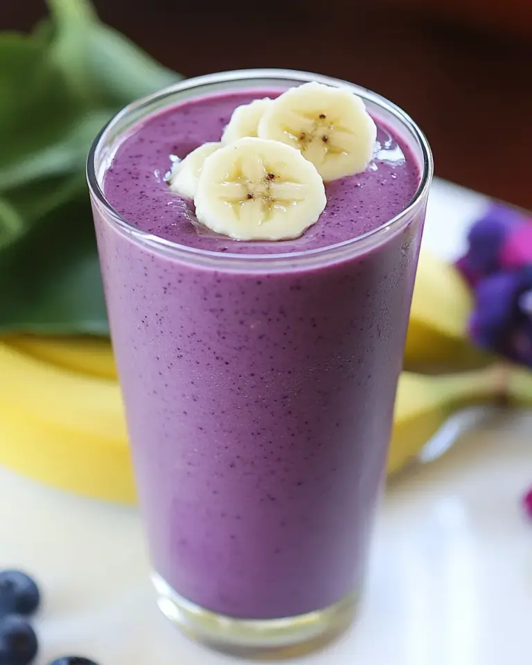 Easy Blueberry Banana PB Smoothie photo