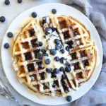 Homemade Blueberry Sour Cream Waffles photo