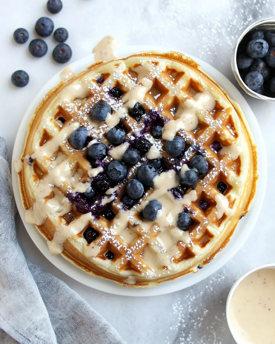 Classic Blueberry Sour Cream Waffles image