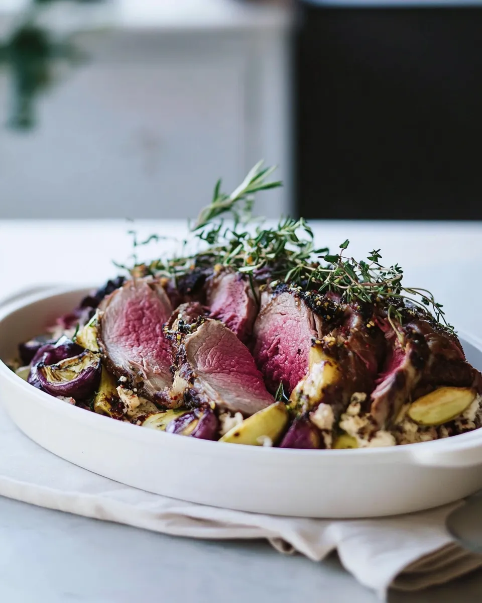 Savory Boneless Leg of Lamb recipe photo