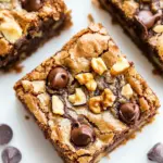 Homemade Brown Butter Walnut Chocolate Chip Blondies photo