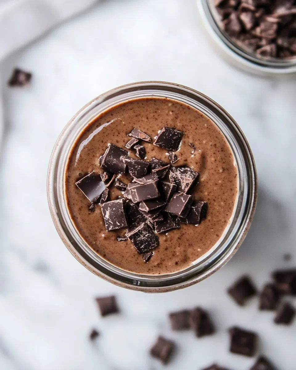Tasty Brownie Batter Overnight Oats shot