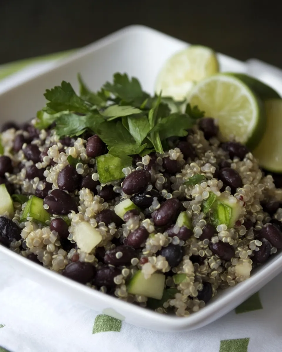 Simple Budget-Friendly Black Beans & Quinoa for Food Bloggers Against Hunger food shot