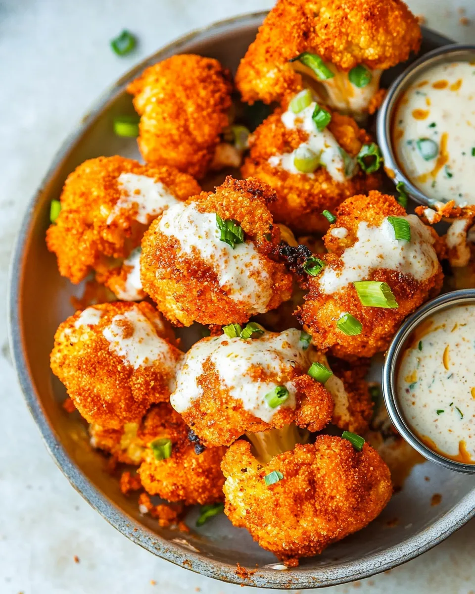 Tasty Buffalo Cauliflower with Spicy Tahini Ranch. image