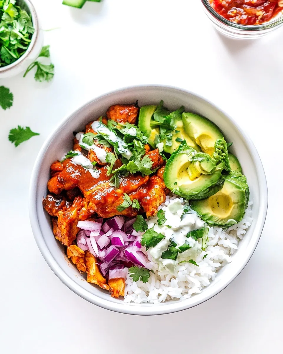 Delicious Buffalo Chicken Bowl shot