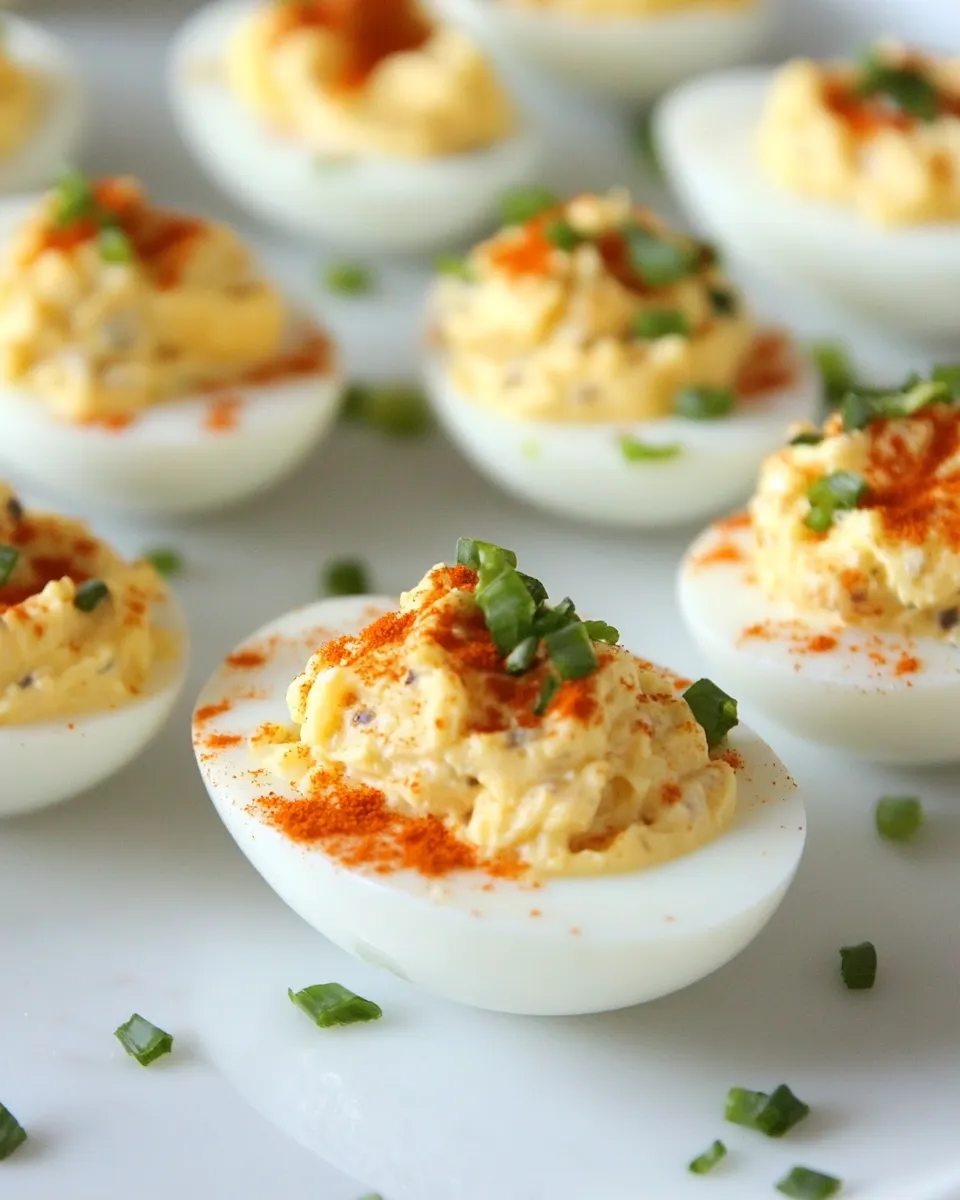 Easy Buffalo Deviled Eggs recipe photo