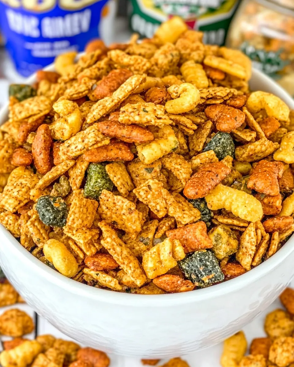 Delicious Buffalo Ranch Snack Mix food shot