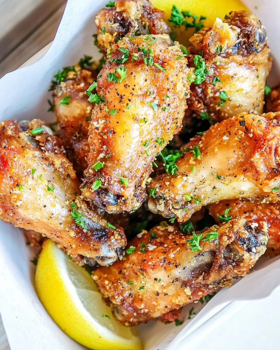 Delicious Buffalo Wild Wings Lemon Pepper Wings shot