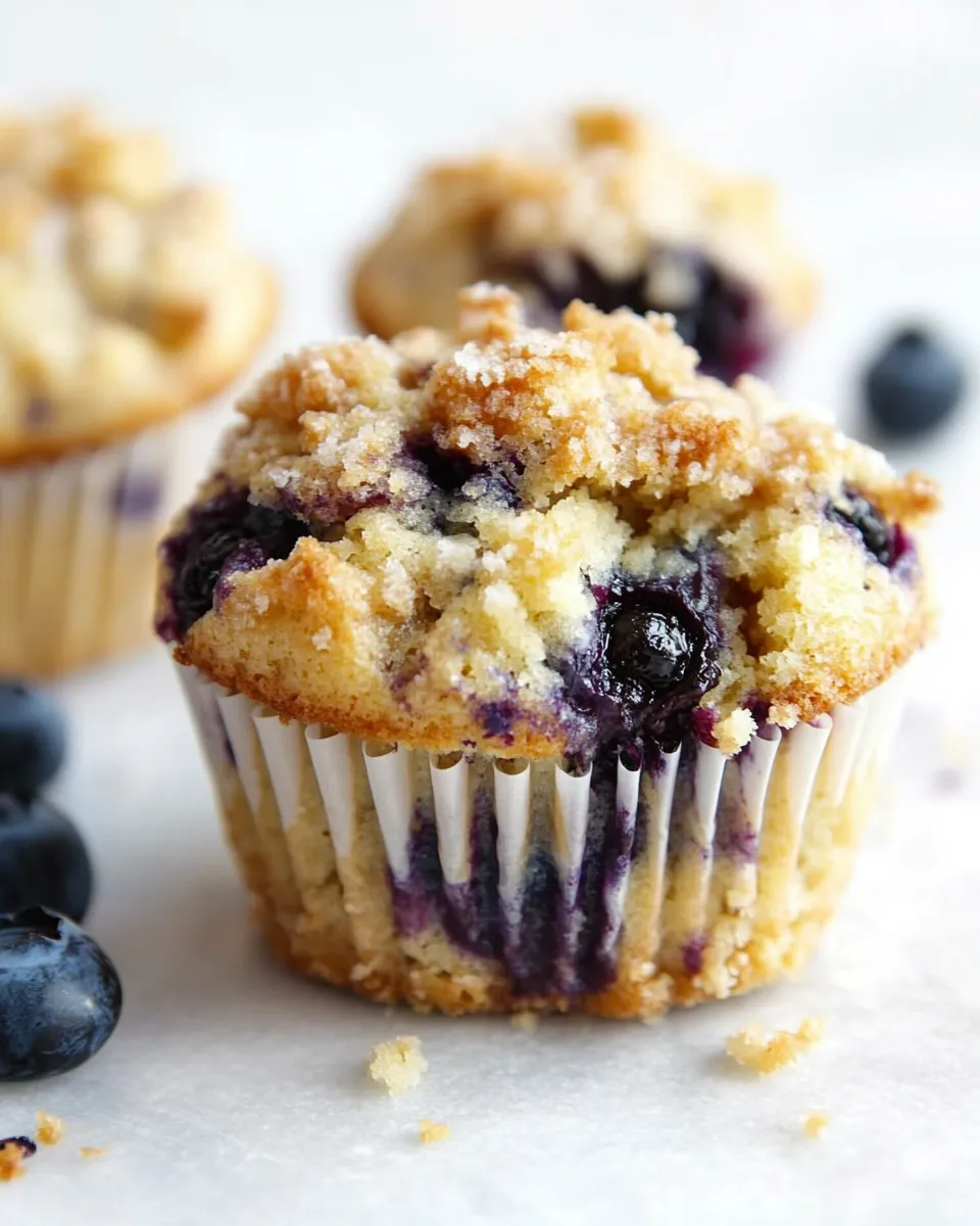 Perfect Bursting Blueberry Coffee Cake Muffins. dish image