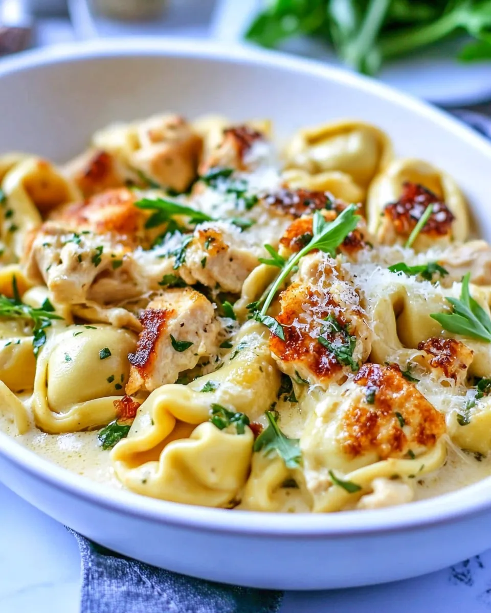 Delicious Caesar Chicken Tortellini (Lightened Up) dish photo