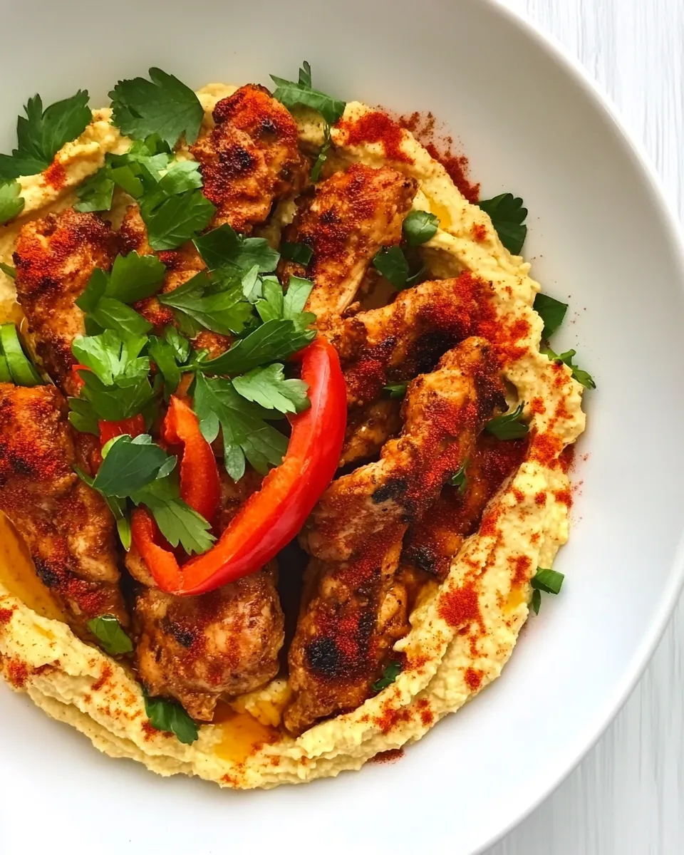 Homemade Cajun Chickenwith Hummus photo