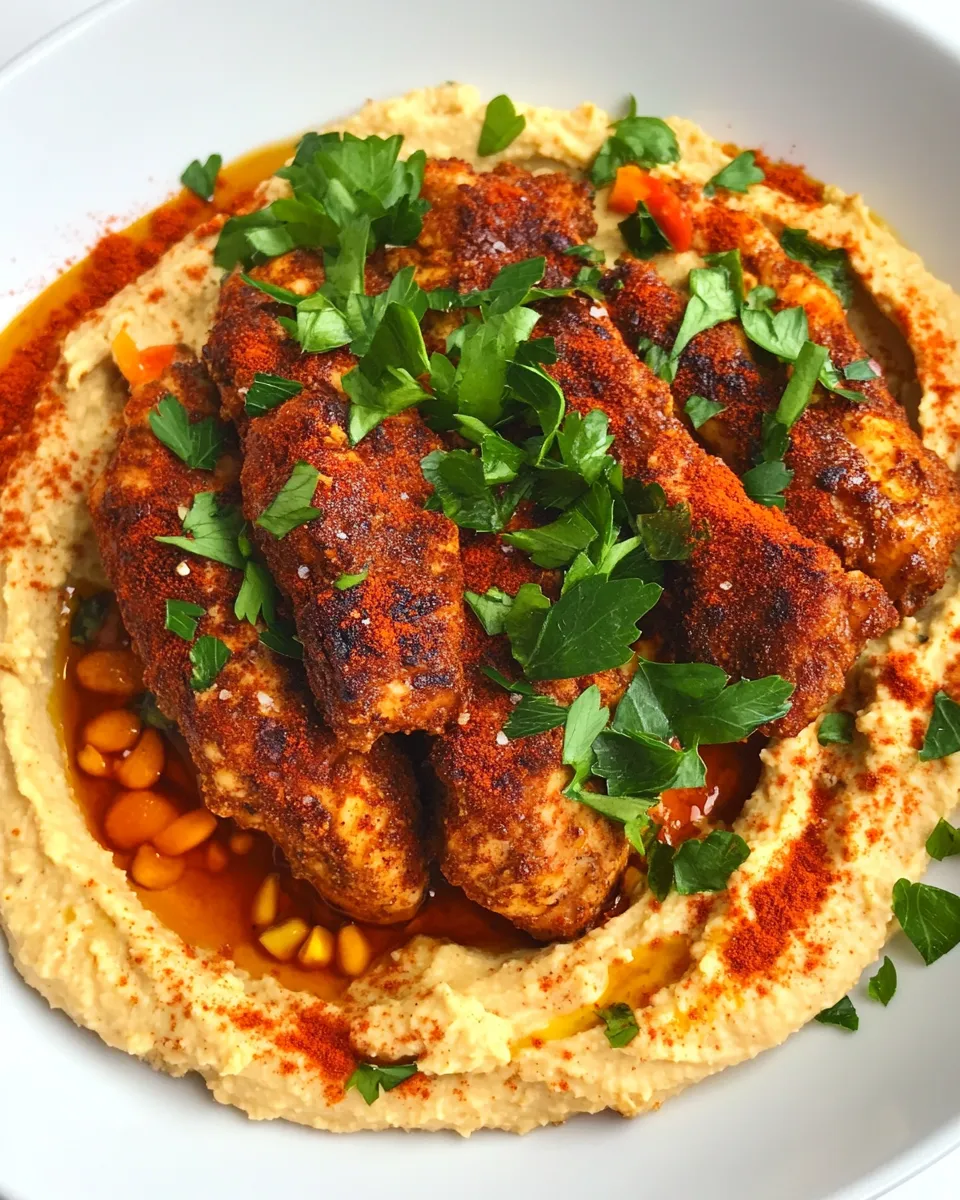 Savory Cajun Chickenwith Hummus recipe photo