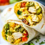 Homemade California Chicken Breakfast Burrito photo