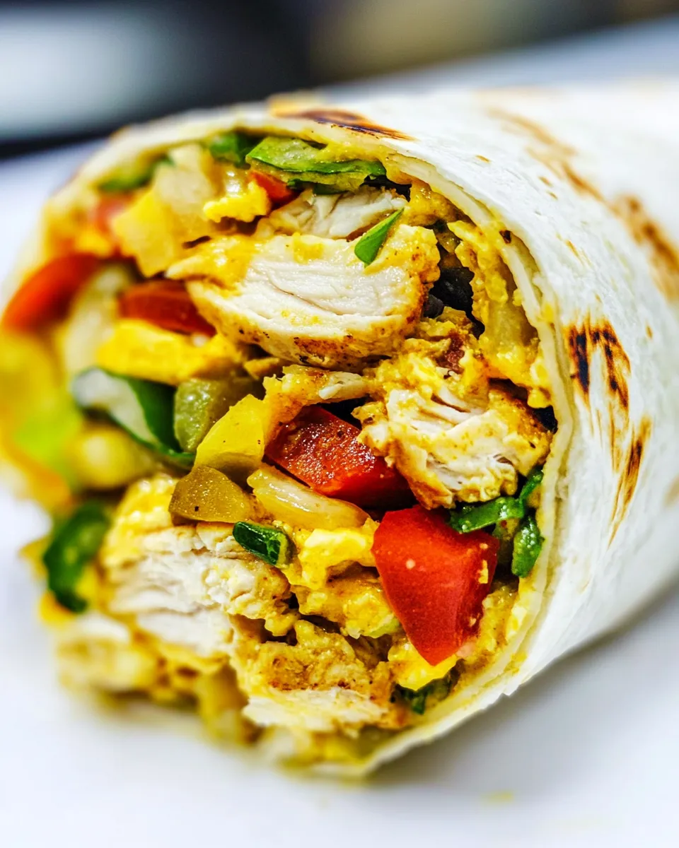 Easy California Chicken Breakfast Burrito recipe photo