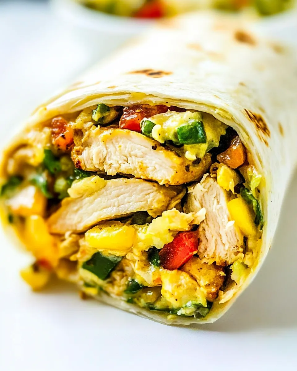 Best California Chicken Breakfast Burrito shot