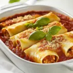 Homemade Cannelloni with Basil Tomato Sauce photo