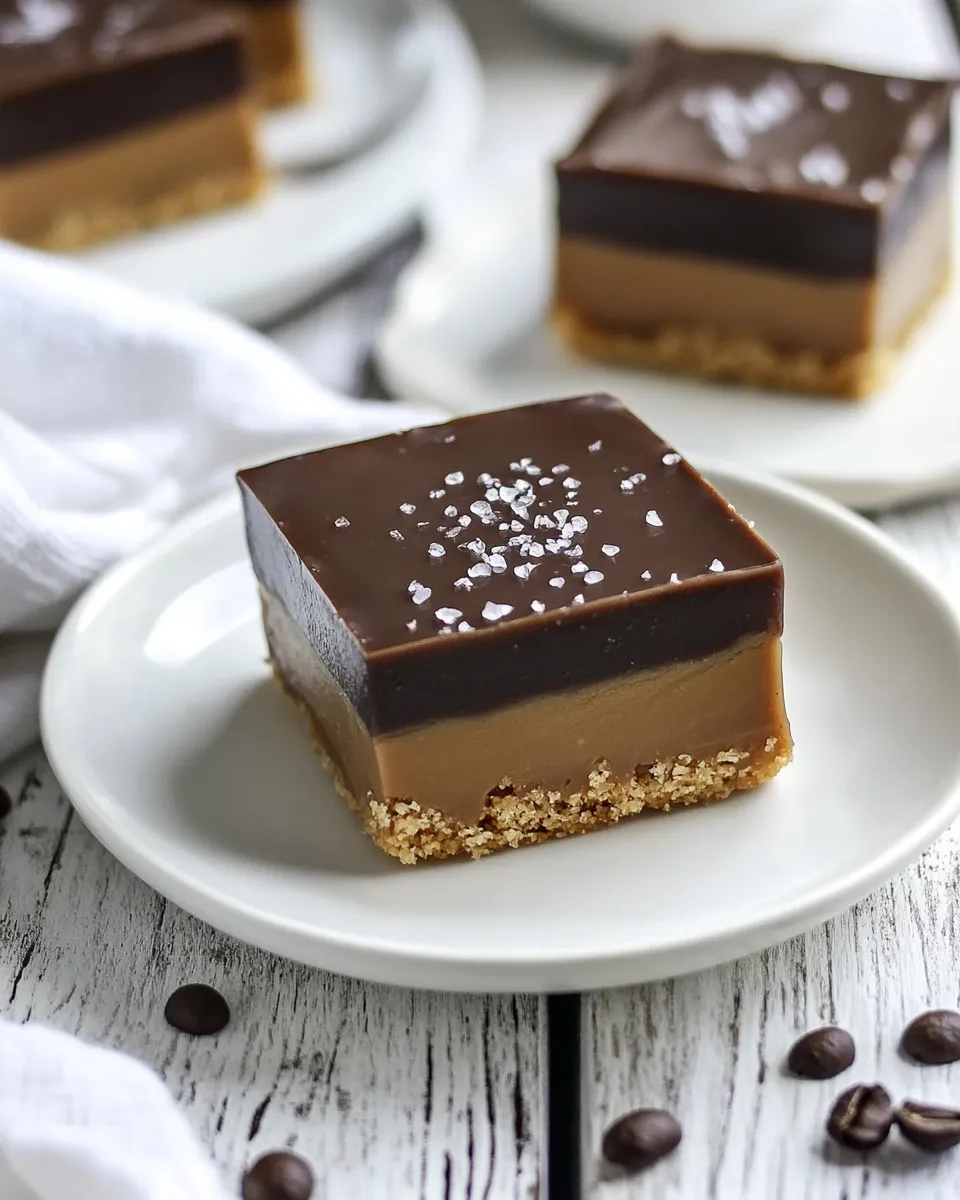 Delicious Caramel Espresso Bars shot