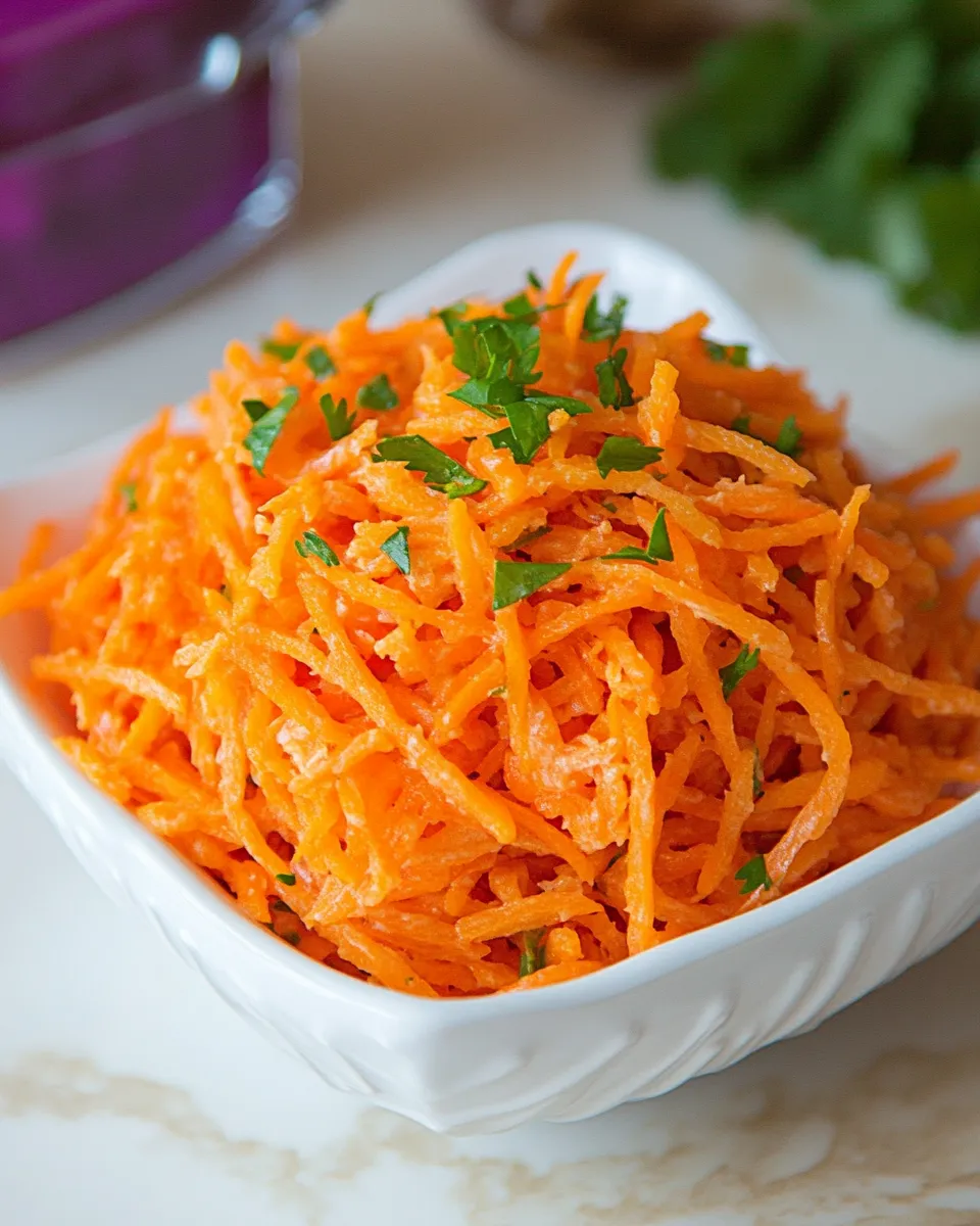 Healthy Carrot Salad withCoriander shot