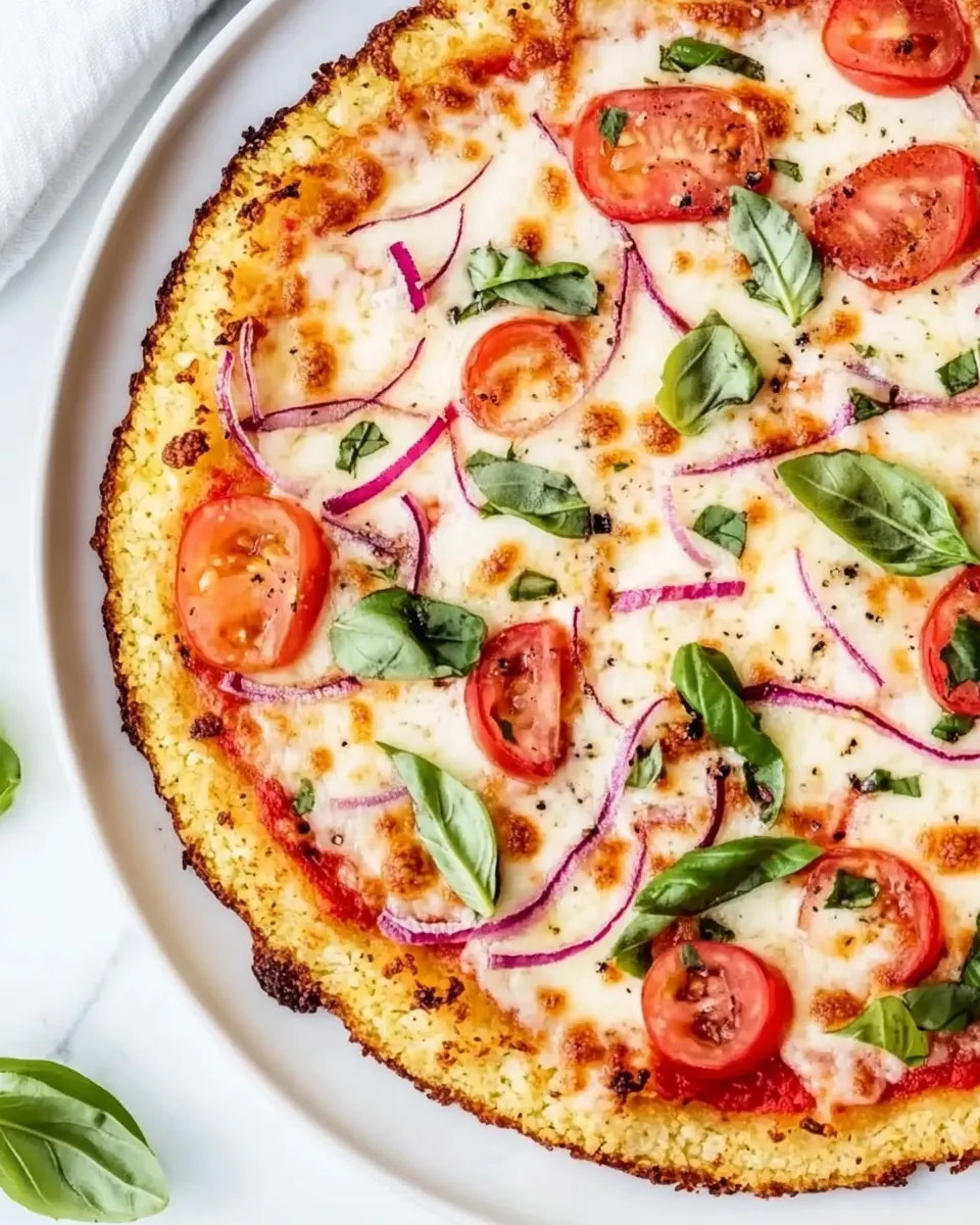 Delicious Cauliflower Crust Pizza shot