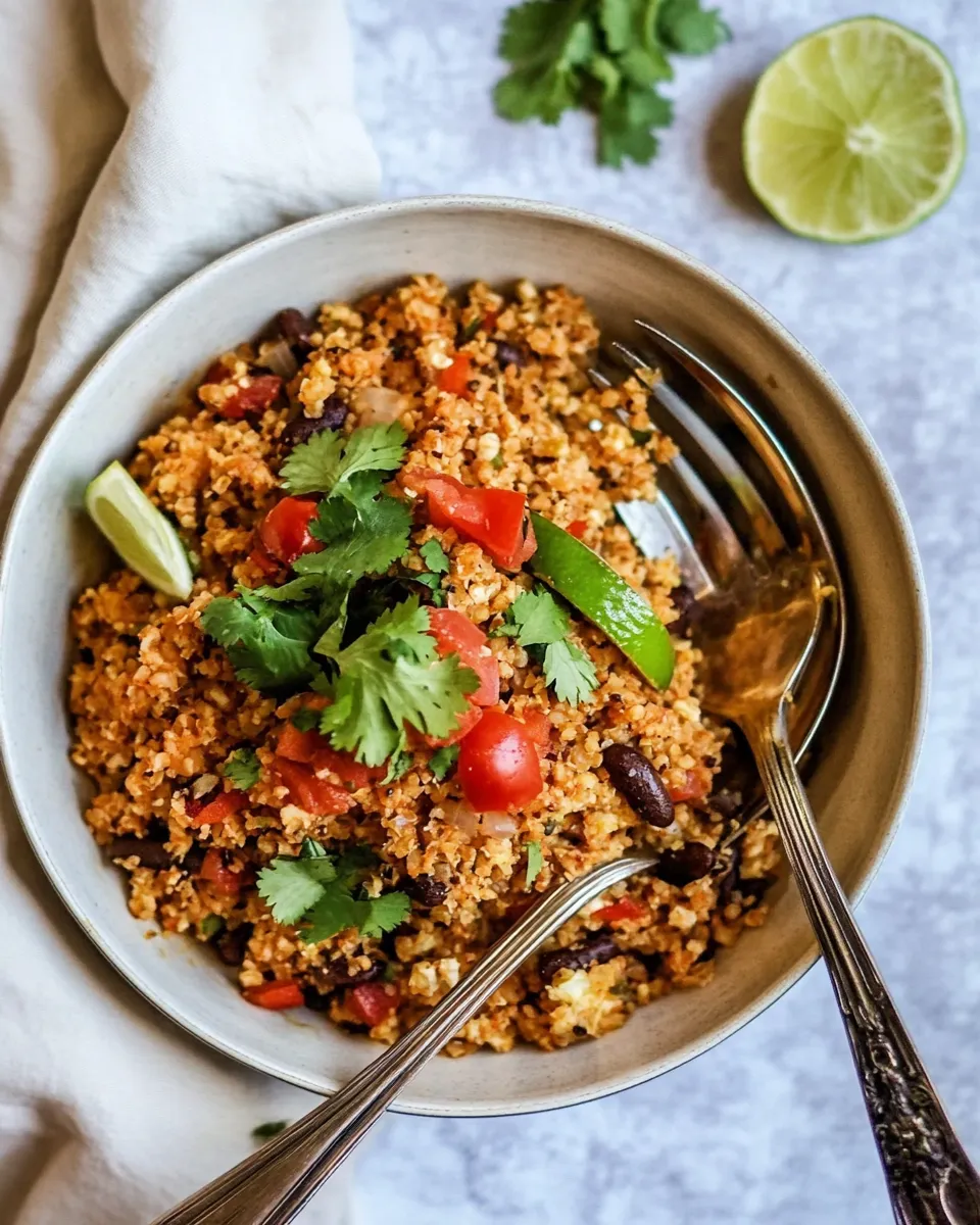 Healthy Cauliflower Rice Turkey Taco Skillet shot