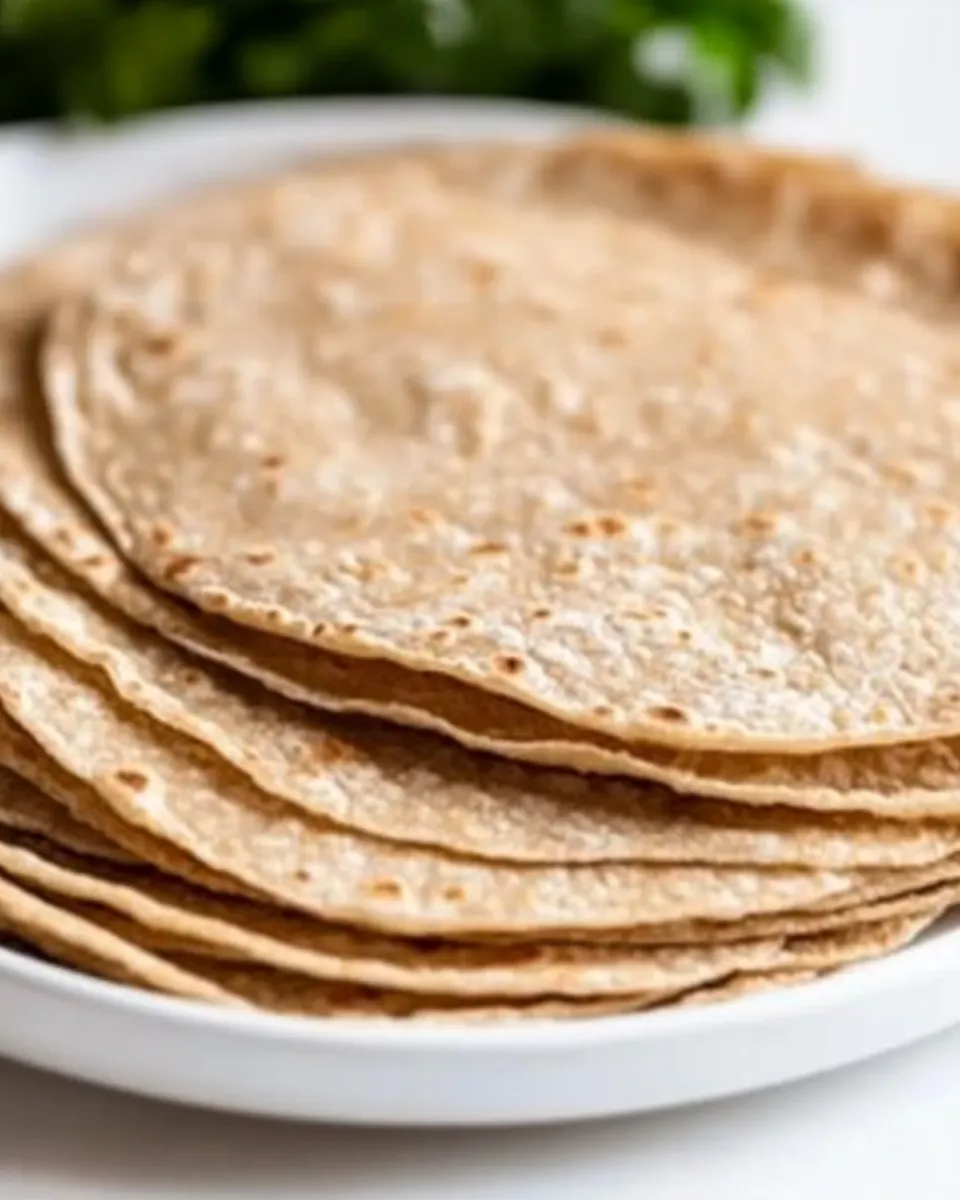 Delicious Chapati (Indian Flat Bread) shot