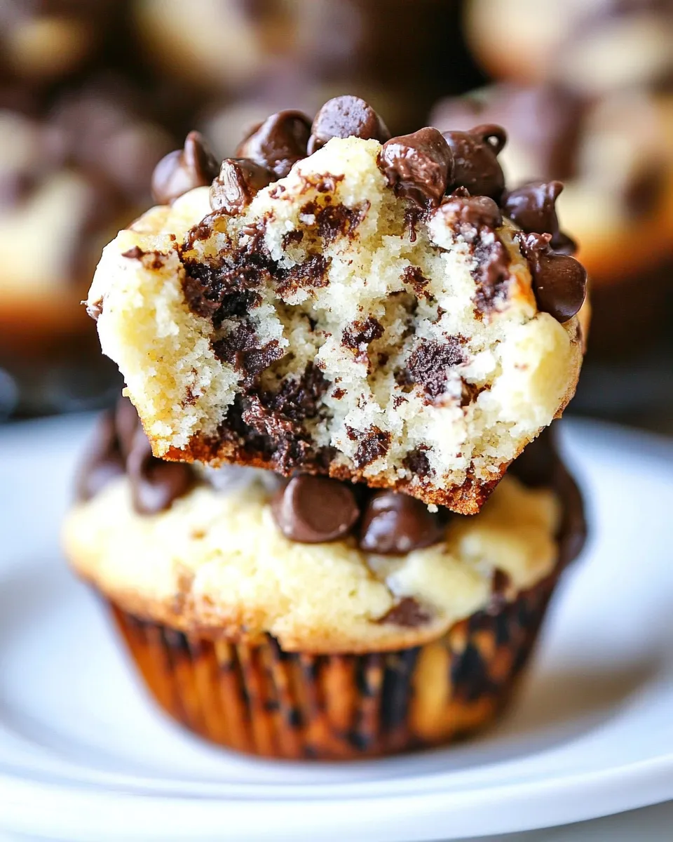 Homemade Cheesecake Chocolate Chip Muffins photo
