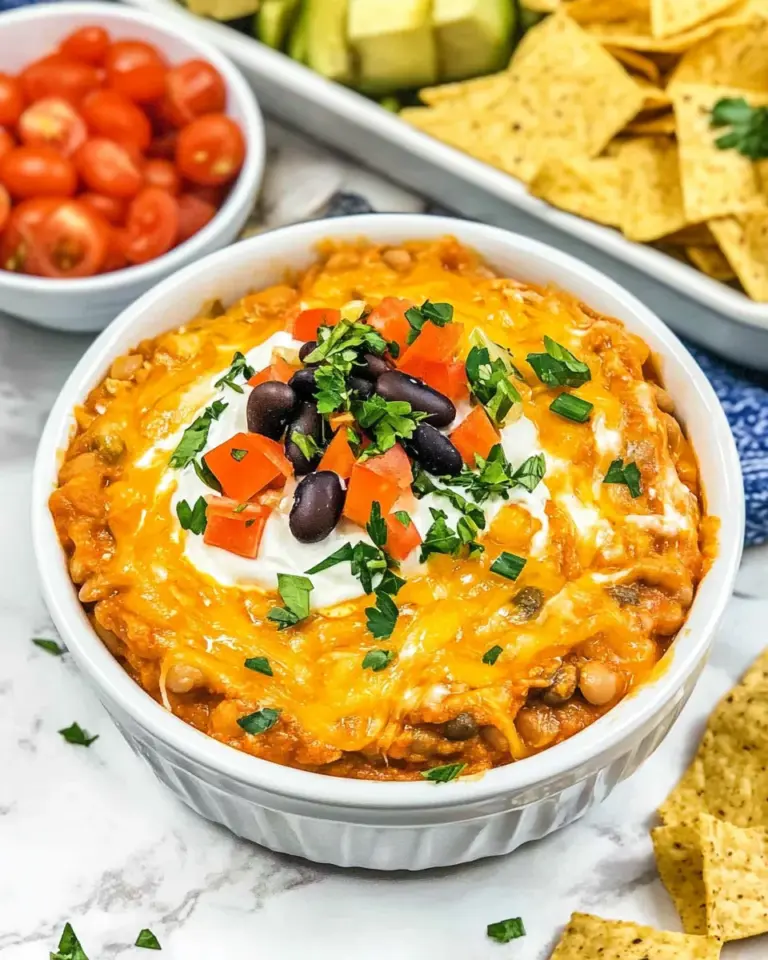 Homemade Cheesy Bean Dip (Only 4 Ingredients) photo