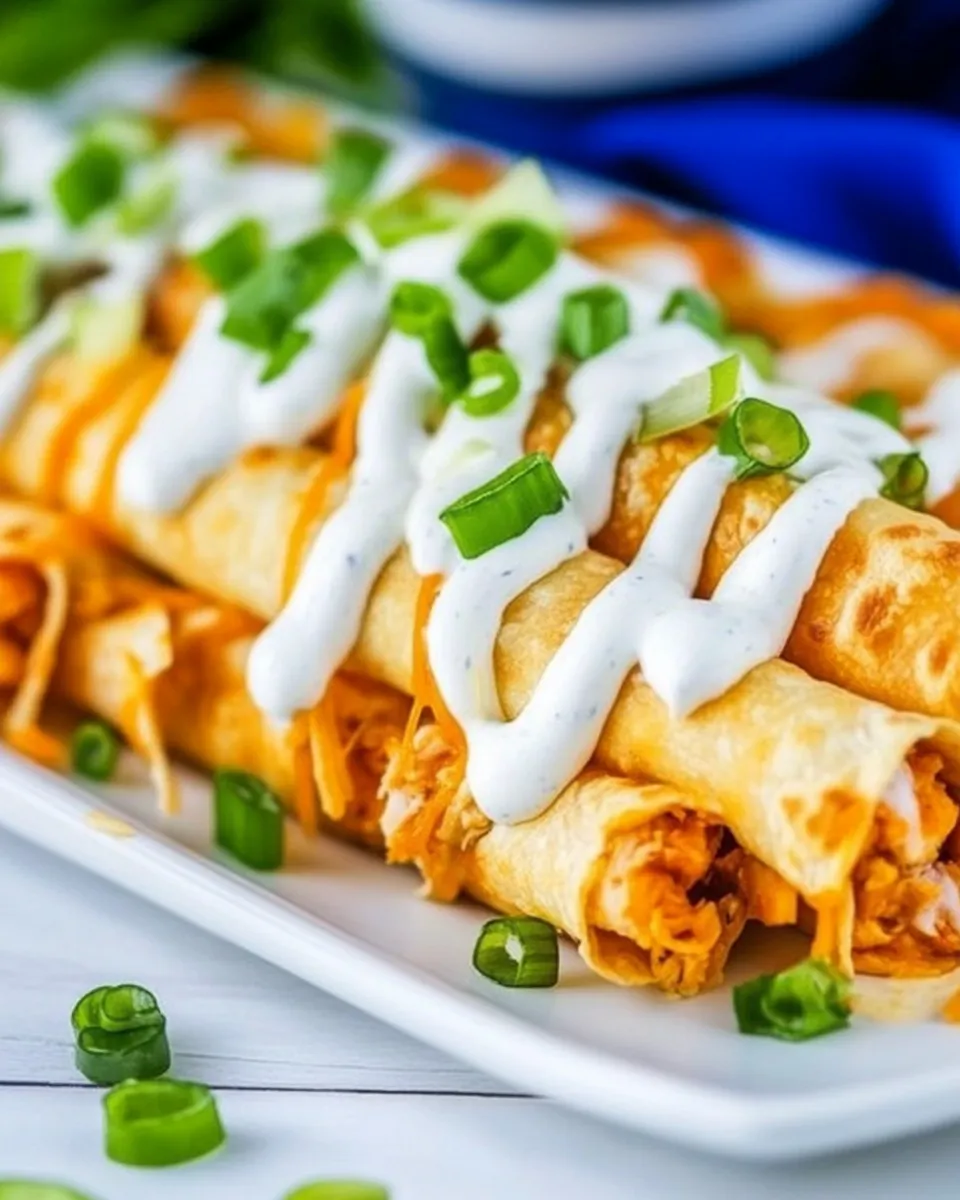Tasty Cheesy Buffalo Chicken Taquitos shot